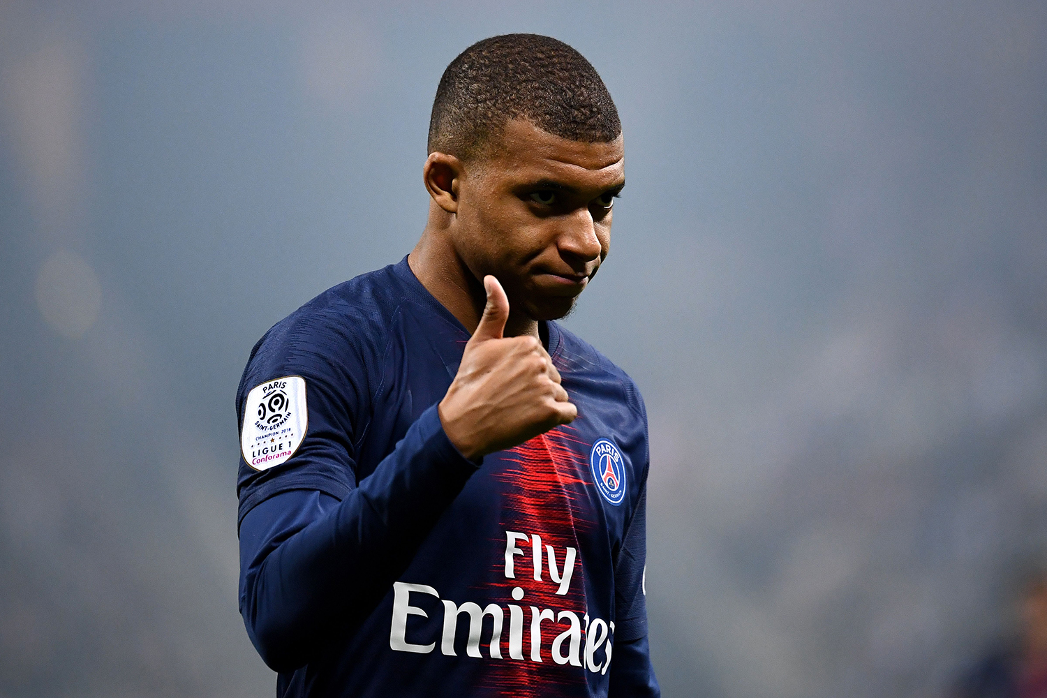 Mbappe thumbs up